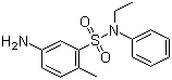 structure of CAS# 51123-09-2, 5-Amino-N-ethyl-2-methyl-N-phenylbenzenesulphonamide;4-Toluidine-2-hydroxyethylsulfamide; 4-Toluidine-2-N-ethyl-sulfoanilide
