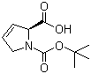(S)-1-(tert-Butoxycarbonyl)-2,5-dihydro-1H-pyrrole-2-carboxylic acid molecular structure (CAS 51154-06-4)