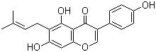 structure of CAS# 51225-30-0, Wighteone;5,7,4'-Trihydroxy-6-prenylisoflavone; Erythrinin B