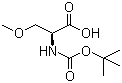 structure of CAS# 51293-47-1, Boc-O-methyl-L-serine;(S)-N-Boc-2-amino-3-methoxypropionic acid