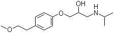 结构式 CAS# 51384-51-1, 美托洛尔; 1-[4-(2-甲氧基乙基)苯氧基]-3-(异丙基氨基)-2-丙醇