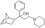 structure of CAS# 514-65-8, Bipariden;1-(5-Bicyclo[2.2.1]hept-2-enyl)-1-phenyl-3-(1-piperidyl)propan-1-ol