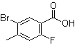 结构式 CAS# 515135-65-6, 5-溴-2-氟-4-甲基苯甲酸