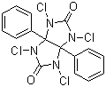 structure of CAS# 51592-06-4, 1,3,4,6-Tetrachloro-3a,6a-diphenylglycouril;1,3,4,6-Tetrachloro-3a,6a-diphenylperhydroimidazo[4,5-d]imidazole-2,5-dione