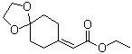 结构式 CAS# 51656-91-8, 2-(1,4-二氧杂螺[4.5]癸烷-8-亚基)乙酸乙酯