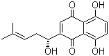 structure of CAS# 517-89-5, Shikonin;5,8-Dihydroxy-2-[(1R)-1-hydroxy-4-methyl-pent-3-enyl]naphthalene-1,4-dione