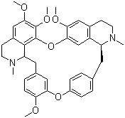 结构式 CAS# 518-34-3, 汉防己甲素; 粉防己碱