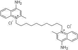结构式 CAS# 522-51-0, 地喹氯铵