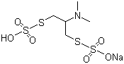 structure of CAS# 52207-48-4, Thiosultap sodium ;Thiosulfuric acid-s,s'-[2-(dimethylamino)-1,3-propanediyl]ester disodium; Molosultap