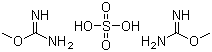 structure of CAS# 52328-05-9, O-Methylisourea hemisulfate;Bis(2-methylisouronium) sulphate; Carbamimidic acid methyl ester hemisulfate
