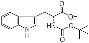 结构式 CAS# 5241-64-5, BOC-D-色氨酸; N-叔丁氧羰基-D-色氨酸