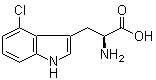 结构式 CAS# 52448-14-3, 4-氯-L-色氨酸