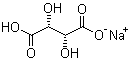 structure of CAS# 526-94-3, Sodium hydrogen tartrate;Monobasic sodium tartrate; Monosodium L-(+)-tartrate; Monosodium tartrate; Sodium acid tartrate; Sodium bitartrate