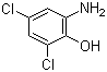 结构式 CAS# 527-62-8, 2-氨基-4,6-二氯苯酚