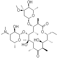 结构式 CAS# 527-75-3, 红霉素 B