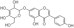 Genistin molecular structure (CAS 529-59-9)
