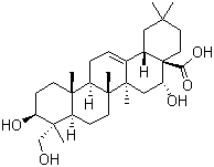 structure of CAS# 52936-64-8, Caulophyllogenin;(3beta,4alpha,16alpha)-3,16,23-Trihydroxyolean-12-en-28-oic acid
