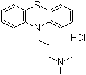 structure of CAS# 53-60-1, Promazine hydrochloride;N,N-Dimethyl-10H-phenothiazine-10-propanamine hydrochloride