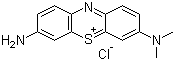 structure of CAS# 531-53-3, Azure A chloride;3-Amino-7-dimethylaminophenothiazin-5-ium chloride; N-(7-Amino-3H-phenothiazin-3-ylidene)-N-methylmethanaminium chloride