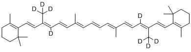 structure of CAS# 53163-44-3, beta-Carotene (10,10',19,19,19,19',19',19'-D8);β,β-Carotene;Provitamin A