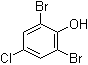 结构式 CAS# 5324-13-0, 2,6-二溴-4-氯苯酚