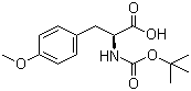 structure of CAS# 53267-93-9, Boc-O-methyl-L-tyrosine;L-4'-Methoxy-N-Boc-tyrosine; N-(tert-butoxycarbonyl)-4-methoxyphenylalanine; Boc-Tyr(Me)-OH; (2S)-2-[(tert-Butoxycarbonyl)amino]-3-(4-methoxyphenyl)propanoic acid