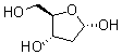 结构式 CAS# 533-67-5, 2-脱氧-D-核糖