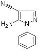 结构式 CAS# 5334-43-0, 5-氨基-1-苯基吡唑-4-腈; 5-氨基-1-苯基-4-氰基吡唑