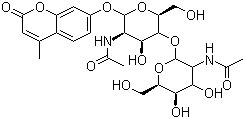 4-Methylumbelliferyl beta-D-N,N'-diacetylchitobioside molecular structure (CAS 53643-12-2)