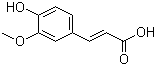 structure of CAS# 537-98-4, trans-Ferulic acid;trans-4-Hydroxy-3-methoxycinnamic acid