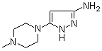 structure of CAS# 537039-17-1, [5-(4-Methylpiperazin-1-yl)-2H-pyrazol-3-yl]amine