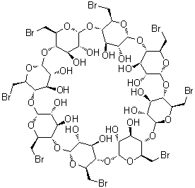 structure of CAS# 53784-84-2, Octakis-(6-bromo-6-deoxy)-gamma-cyclodextrin;6-Bromo-6-deoxy-gamma-cyclodextrin