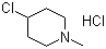 结构式 CAS# 5382-23-0, 1-甲基-4-氯哌啶盐酸盐