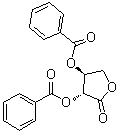 结构式 CAS# 538368-86-4, (3R,4S)-3,4-二(苯甲酰氧基)二氢-2(3H)-呋喃酮