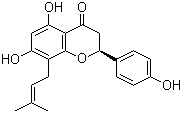structure of CAS# 53846-50-7, 8-Prenylnaringenin;Flavaprenin; Sophoraflavanone B
