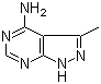 结构式 CAS# 5399-44-0, 3-甲基-1H-吡唑并[3,4-d]嘧啶-4-胺