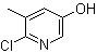 结构式 CAS# 54232-03-0, 6-氯-5-甲基吡啶-3-醇