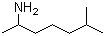 结构式 CAS# 543-82-8, 1,5-二甲基己胺; 2-氨基-6-甲基庚烷
