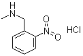 structure of CAS# 5441-60-1, N-Methyl-2-nitronenzenemethanamine monohydrochloride