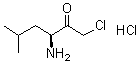 结构式 CAS# 54518-92-2, (S)-3-氨基-1-氯-5-甲基-2-己酮盐酸盐