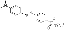 结构式 CAS# 547-58-0, 甲基橙; 对二甲氨基偶氮苯磺酸钠; 4-[[4-(二甲氨基)苯基]偶氮基]苯磺酸钠; 酸性橙 52