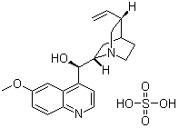 structure of CAS# 549-56-4, Quinine sulfate (1:1) (salt);Quinine hydrogen sulfate