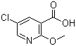 结构式 CAS# 54916-65-3, 5-氯-2-甲氧基烟酸