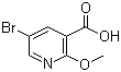 structure of CAS# 54916-66-4, 5-Bromo-2-methoxynicotinic acid;5-Bromo-2-methoxy-3-pyridinecarboxylic acid