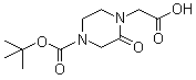 结构式 CAS# 549506-47-0, 4-叔丁氧羰基-2-氧代-1-哌嗪乙酸