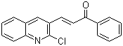结构式 CAS# 5498-83-9, 3-(2-氯喹啉-3-基)-1-苯基-2-丙烯-1-酮