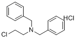 structure of CAS# 55-43-6, N-(2-Chloroethyl)dibenzylamine hydrochloride;N,N-dibenzyl-2-chloroethanamine;hydrochloride