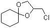 structure of CAS# 5503-32-2, 2-(Chloromethyl)-1,4-dioxaspiro[4.5]decane;1-Chloro-2,3-O-cyclohexylidenepropane; 2,2-Pentamethylene-4-chloromethyl-1,3-dioxolane