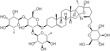 结构式 CAS# 55056-80-9, 原薯蓣皂甙