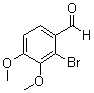structure of CAS# 55171-60-3, 2-Bromo-3,4-dimethoxybenzaldehyde;2-Bromoveratraldehyde